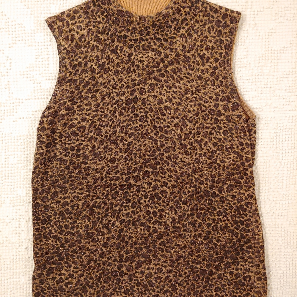 Sleeveless Mock Turtleneck Sweater